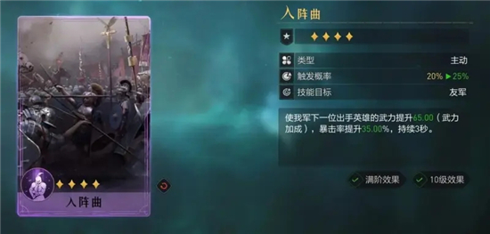 重返帝国入阵曲技能怎么样