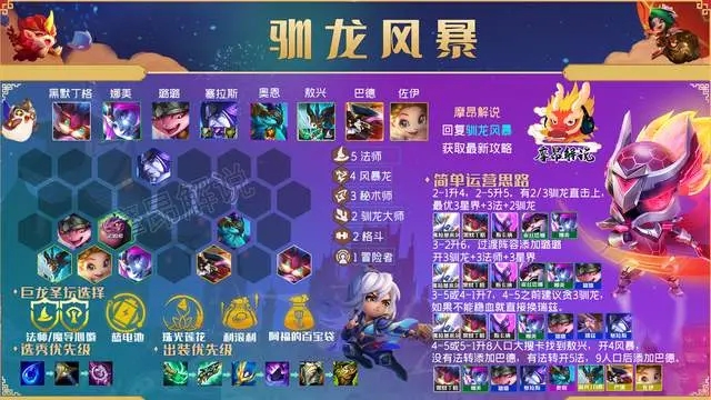 金铲铲之战驯龙体系变阵运营技巧分享