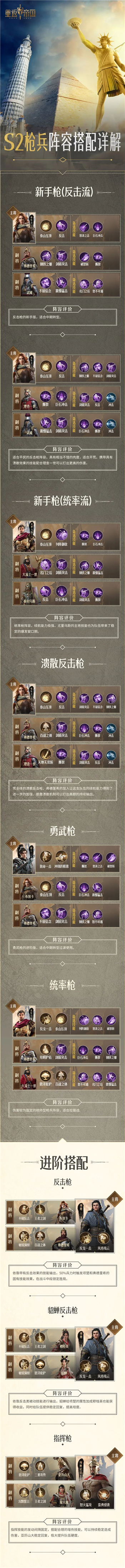 重返帝国S2枪兵阵容推荐