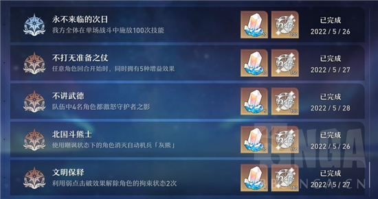 崩坏星穹铁道战意奔涌成就一览