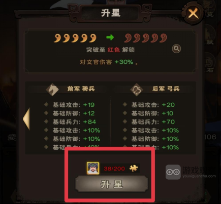 城主天下英雄突破碎片需求数量一览