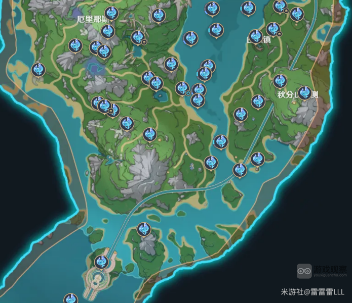 原神4.0水神瞳位置85个全收集攻略