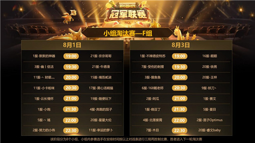群雄荟集，为冠军而来！新石器时代冠军联赛赛事今日开启！