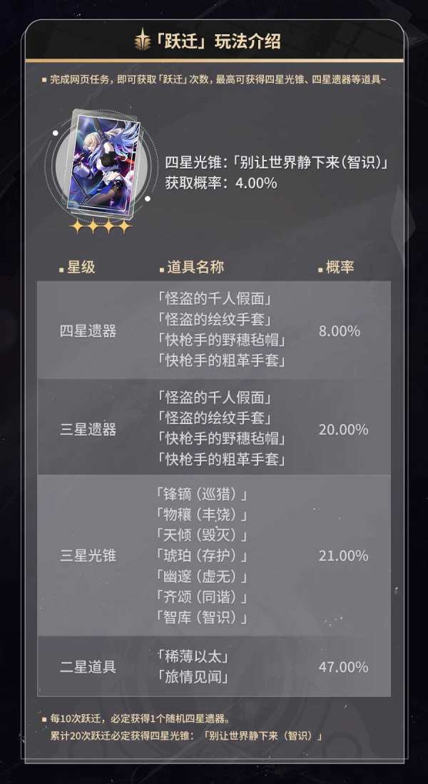 崩坏星穹铁道群星邀约预抽卡活动攻略