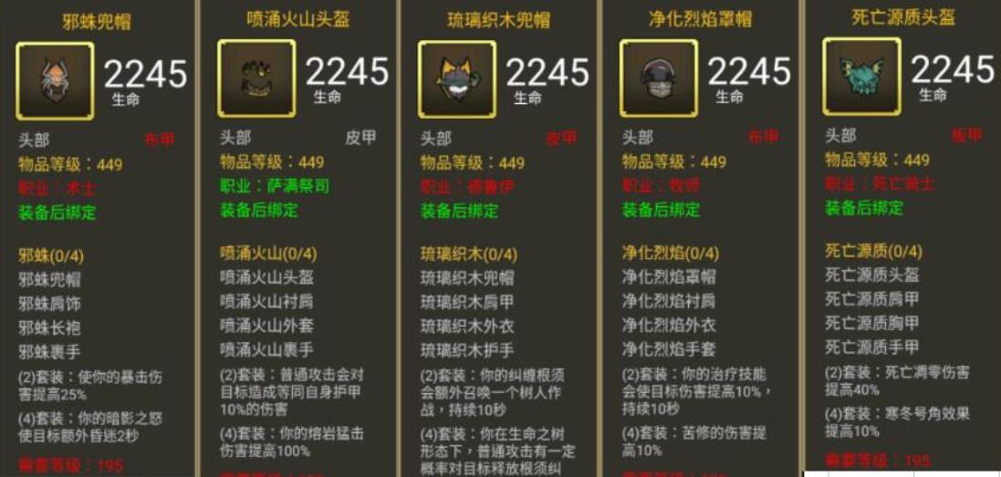 联盟契约195套装属性一览